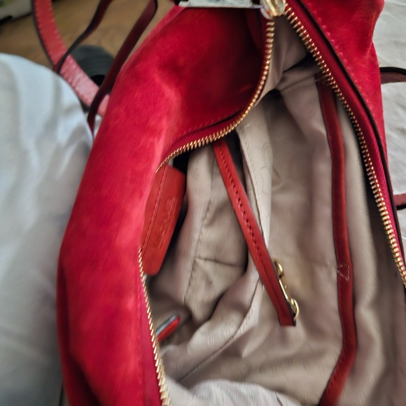 Michael Kors red suede leather purse! - Picture 12 of 15